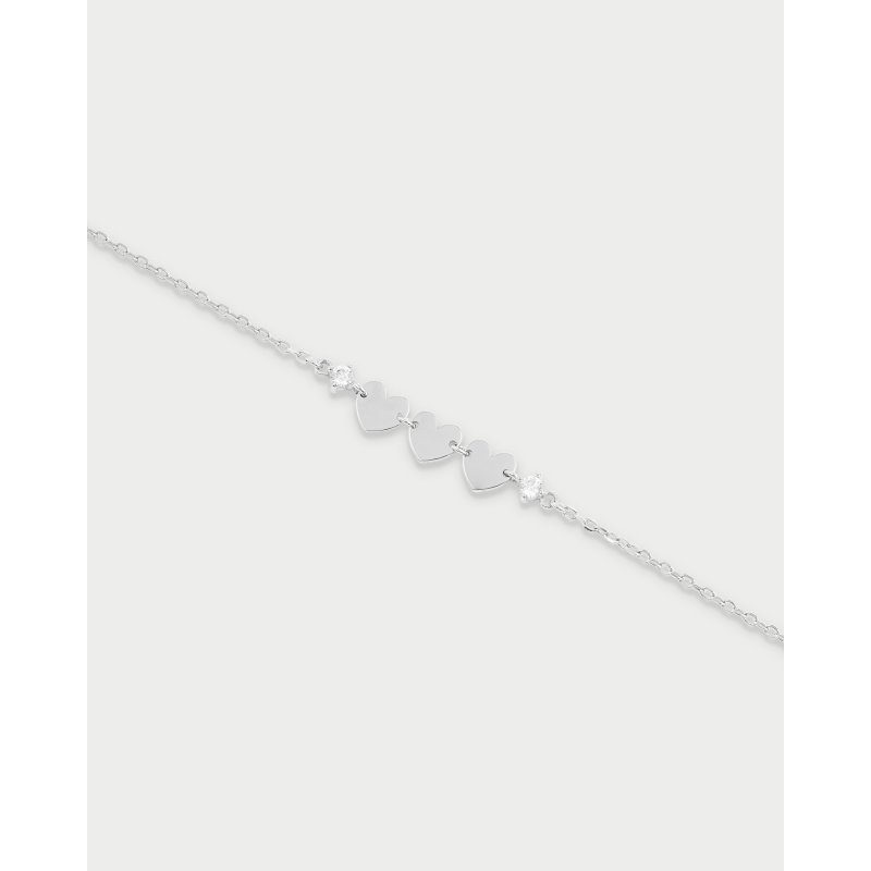 Bracciale 3 Cuori E Punto Luce
