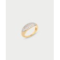 Anello Stone Fascia Mignolo Pavè