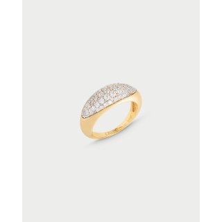 Anello Stone Fascia Mignolo Pavè