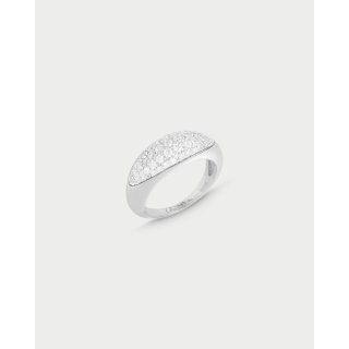 Anello Stone Fascia Mignolo Pavè