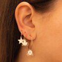 Orecchini Cerchio Con Ciondolo Micro Stella