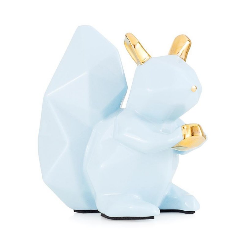 Scoiattolo In Ceramica Celeste