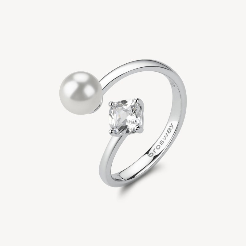Brosway - Anello Fancy - Argento 925‰ - Perla E Zirconi