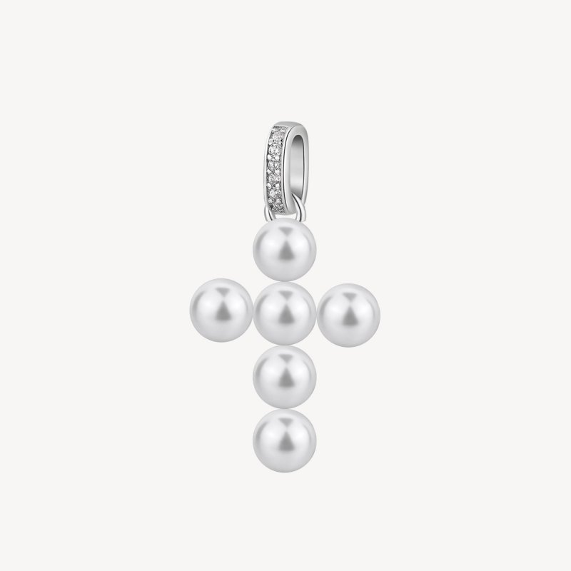 Brosway - Charm Fancy - Croce Argento - Perla Zirconi