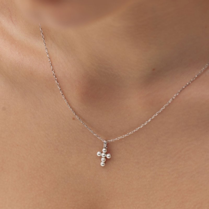 Brosway - Charm Fancy - Croce Argento - Perla Zirconi