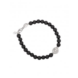 Spadafora - Bracciale Drago Medal - Agate - Argento