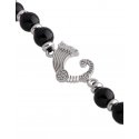 Spadafora - Bracciale Drago Agate - Argento 925 - Agate Nere