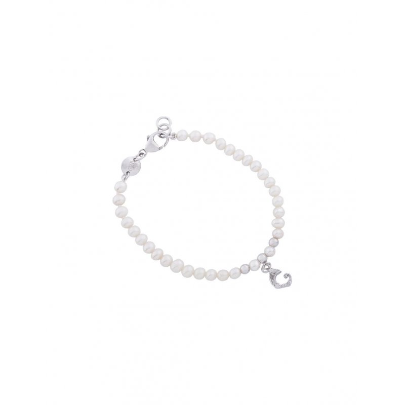 Spadafora - Bracciale Perle E Drago - Argento 925