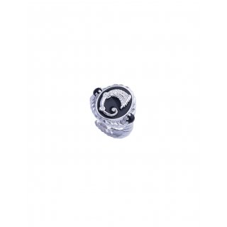 Spadafora - Anello Draco Magnus - Argento - Nero
