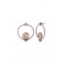 Spadafora - Orecchini Doppio Cerchio - Argento - Rosé