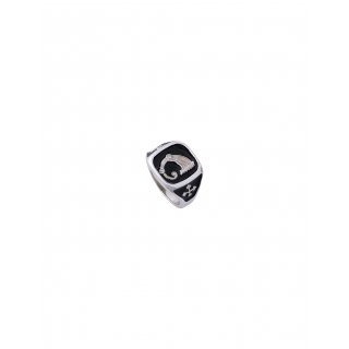 Spadafora - Anello Drago Excalibur - Argento Nero