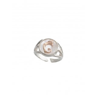 Spadafora - Anello Drago Dorico Bianco - Argento