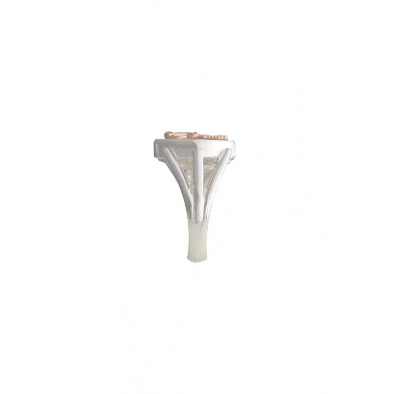 Spadafora - Anello Drago Dorico Bianco - Argento