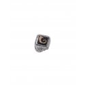 Spadafora - Anello Opplà Quadrato - Argento 925 - Bicolor
