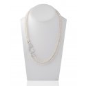 Spadafora - Collana Due Fili Perle - Argento - Drago