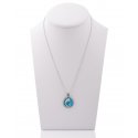 Spadafora - Ciondolo Drago Medal - Argento - Celeste
