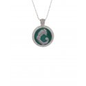 Spadafora - Ciondolo Drago Medal - Argento - Verde