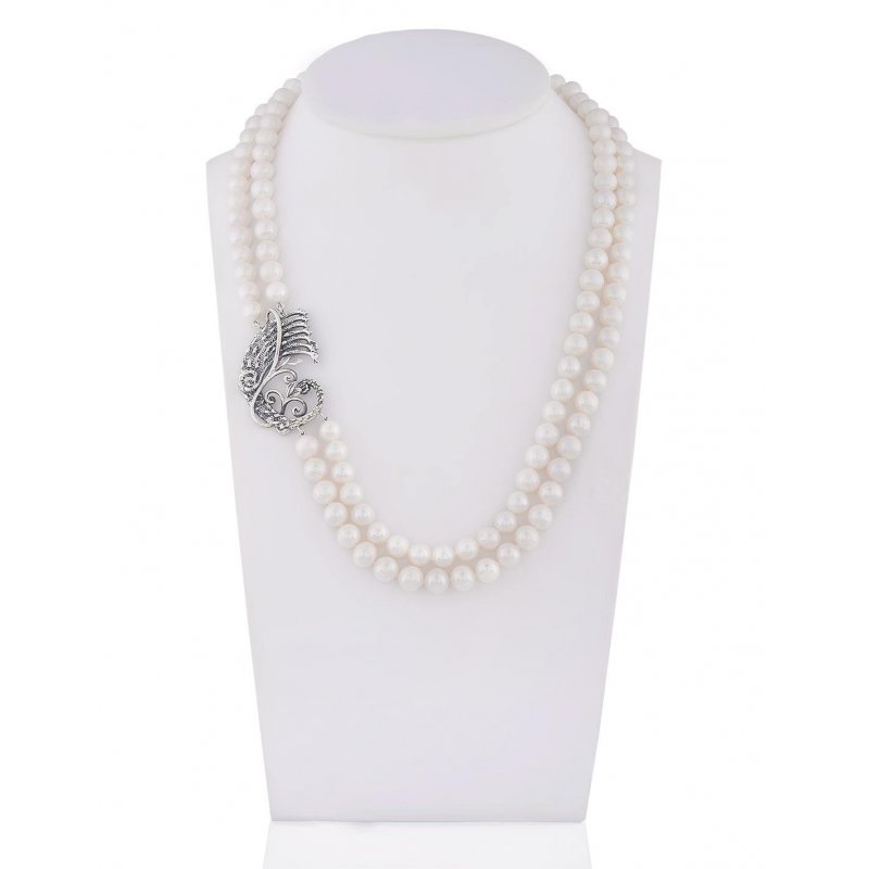 Spadafora - Collana Drago Florense - Argento - Perle