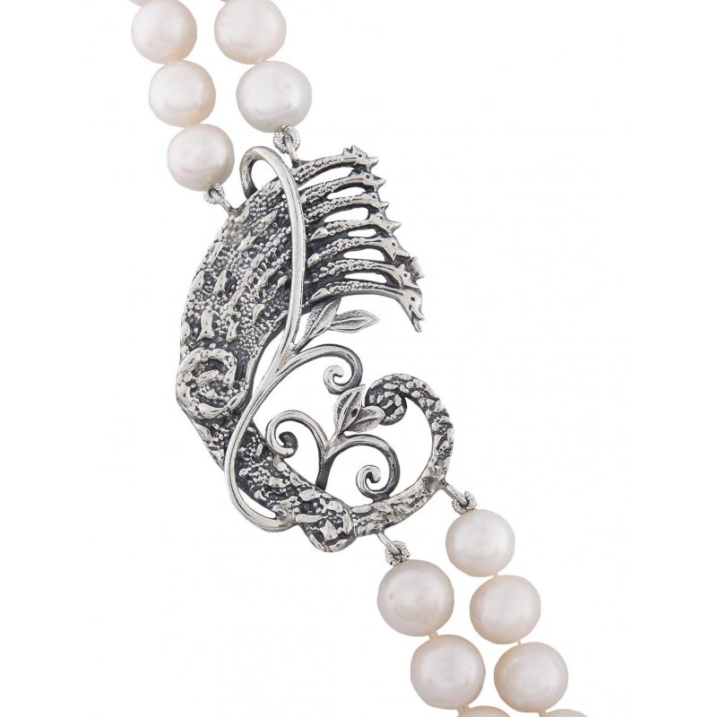 Spadafora - Collana Drago Florense - Argento - Perle