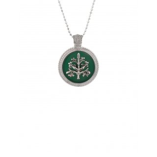 Spadafora - Ciondolo Albero Della Vita - Verde - Argento