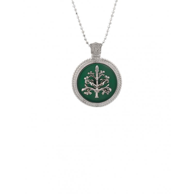 Spadafora - Ciondolo Albero Della Vita - Verde - Argento