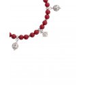 Spadafora - Bracciale Agate Rosse - Charm - Argento 925