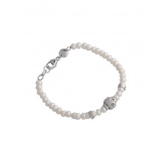 Spadafora - Bracciale Perle E Jennacchella - Argento - Rodio