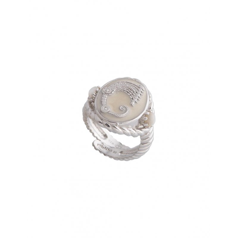 Spadafora - Anello Jure Bianco - Argento 925 - Artigianale
