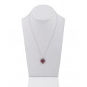 Spadafora - Ciondolo Cuore Rosso - Argento 925 - Cristallo Rosso