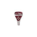 Spadafora - Anello Drago Excalibur - Argento - Rosso