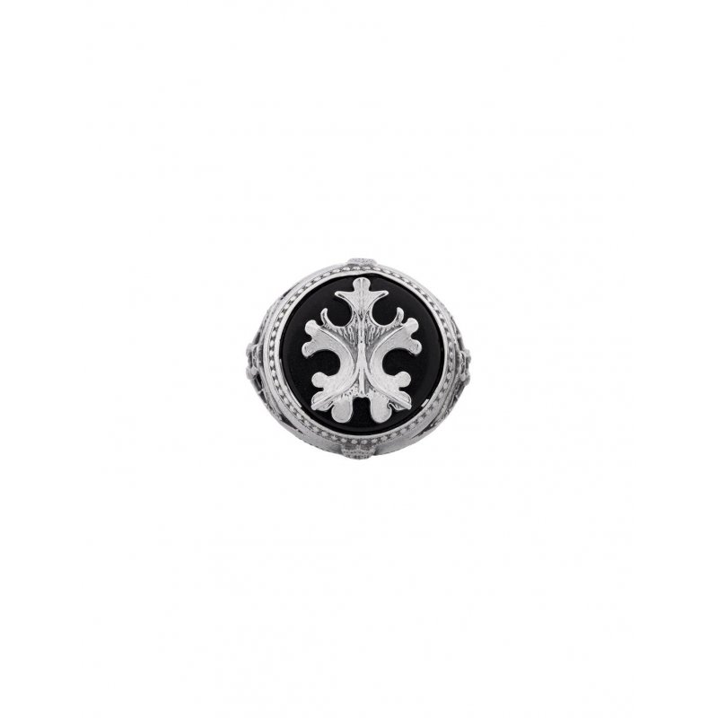 Spadafora - Anello Dettagli Florensi - Agata Nera - Argento