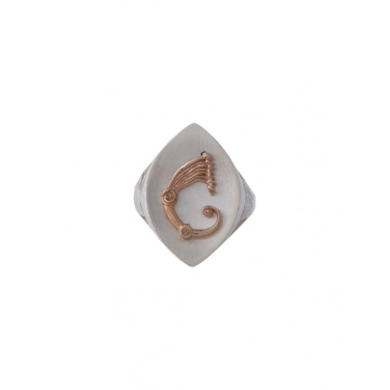 Spadafora - Anello Drago A Spola Rosé - Argento Rosé