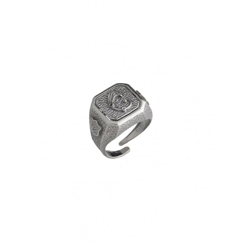 Spadafora - Anello Drago Ottagonale - Argento 925