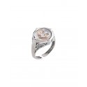 Spadafora - Anello Logo Collection - Argento - Bianco