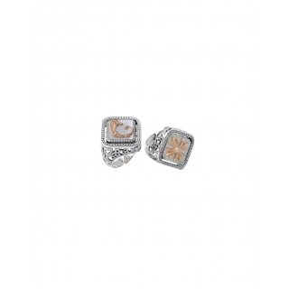 Spadafora - Anello Opplà Quadrato - Argento 925 - Artigianale