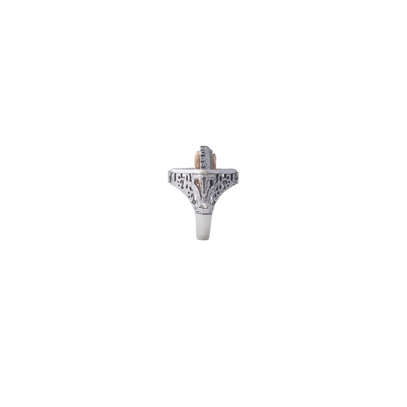 Spadafora - Anello Opplà Quadrato - Argento 925 - Artigianale