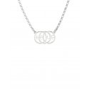 Spadafora - Collana Cerchi Line - Argento - Rodio