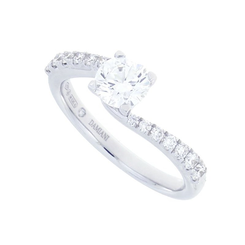 Damiani - Anello Promessa Pave' - Oro Bianco - Diamante