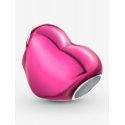 Charm Cuore Metallico Rosa