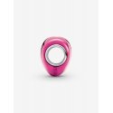 Charm Cuore Metallico Rosa