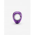 Charm Cuore Metallico Viola