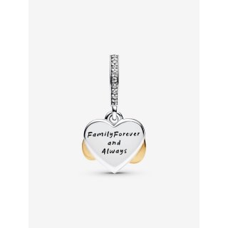 Charm Pendente Cuore e Infinito Rosa