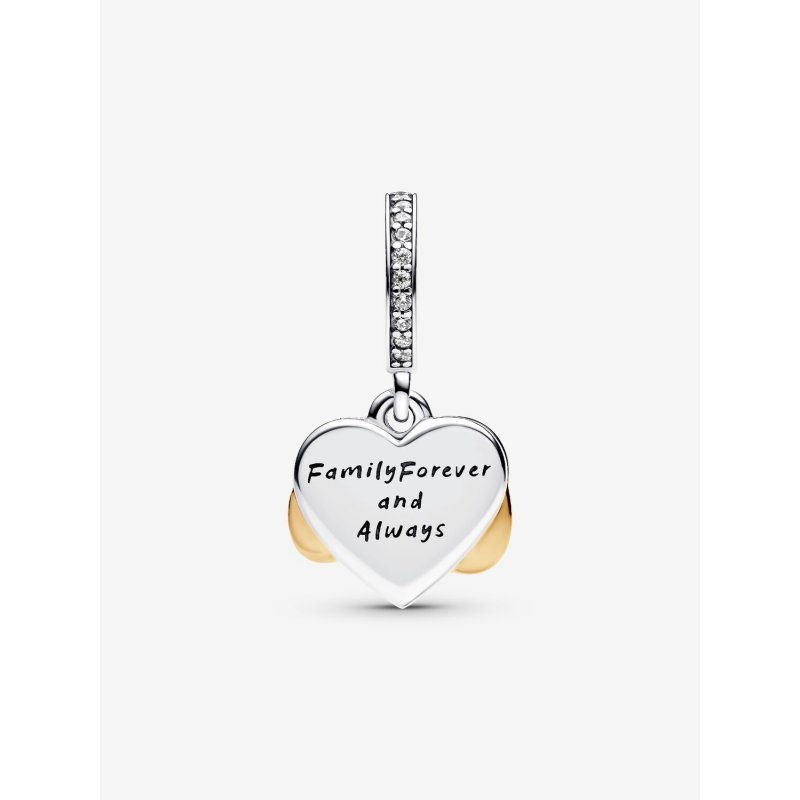 Charm Pendente Cuore e Infinito Rosa