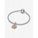 Charm Pendente Cuore e Infinito Rosa