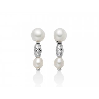 Miluna - Orecchini Pepite Perle - Argento 925