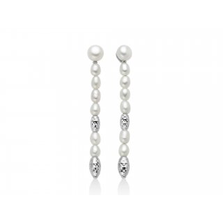 Miluna - Orecchini Pendenti - Perle - Argento 925
