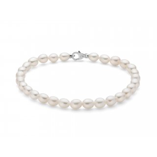 Miluna - Bracciale Pepite - Perle 5-5,5 Mm - Argento