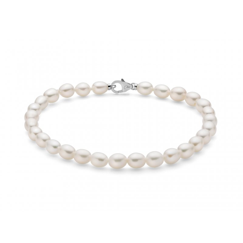 Miluna - Bracciale Pepite - Perle 5-5,5 Mm - Argento