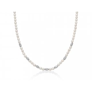Miluna - Collana Pepite Perle - Argento 925 - Eleganza
