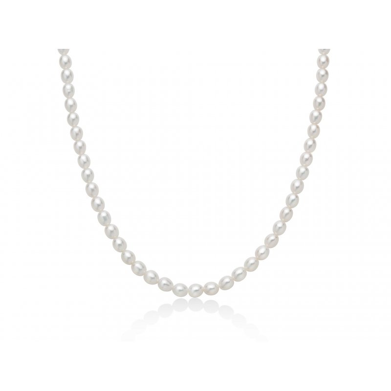 Miluna - Filo Pepite Di Perle - Argento 925 - 5-5,5 Mm